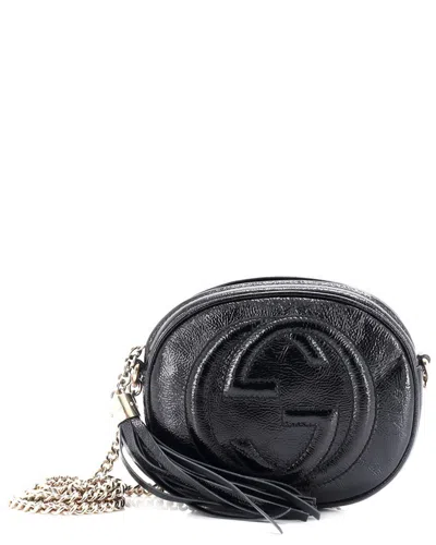 Gucci Soho Chain Bag Patent Mini (authentic Pre-loved) In Black
