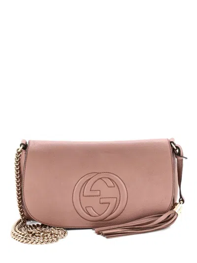 Pre-owned Gucci Soho Chain Leather Medium Crossbody Bag