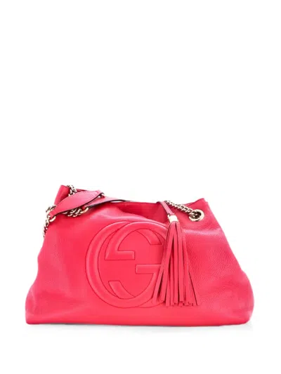 Pre-owned Gucci Soho Chain Strap Leather Medium Shoulder Bag In Pink