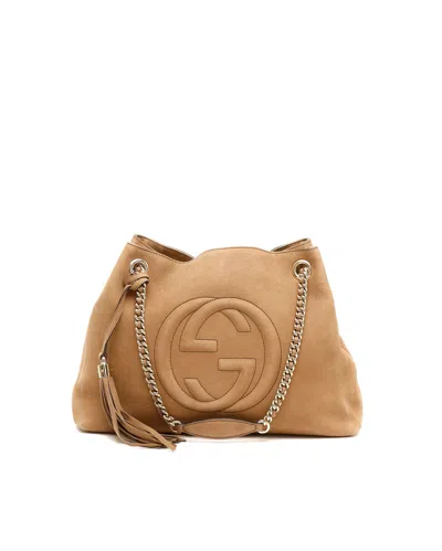 Gucci Soho Chain Suede Tote Bag In Other