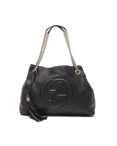 Gucci Soho Chain Tote Bag In Black
