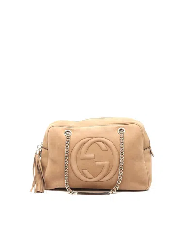 Gucci Soho Chain Tote Bag In Brown