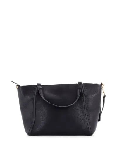 Pre-owned Gucci Soho Convertible Top Handle Bag Leather Small Satchel In Black
