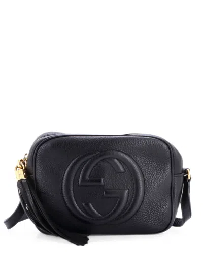 Pre-owned Gucci Soho Disco Leather Small Crossbody Bag In Black