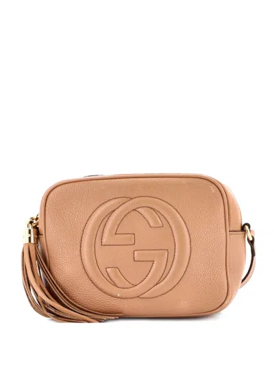 Pre-owned Gucci Soho Disco Leather Small Crossbody Bag In Brown