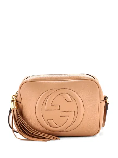 Pre-owned Gucci Soho Disco Leather Small Crossbody Bag In Brown