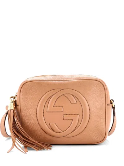 Pre-owned Gucci Soho Disco Leather Small Crossbody Bag In Neutral