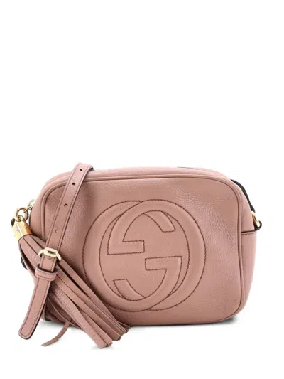 Pre-owned Gucci Soho Disco Leather Small Crossbody Bag In Neutral