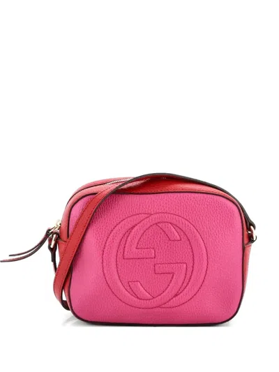 Pre-owned Gucci Soho Disco Leather Small Crossbody Bag In Pink