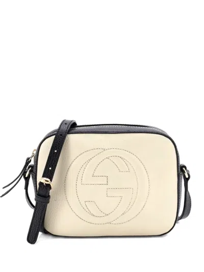 Pre-owned Gucci Soho Disco Leather Small Crossbody Bag In White