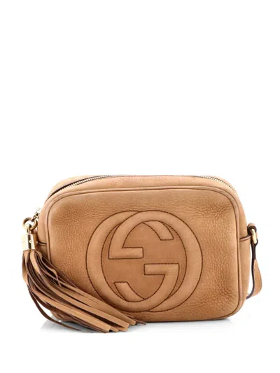 Pre-owned Gucci Soho Disco Nubuck Small Crossbody Bag In Neutral