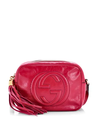 Pre-owned Gucci Soho Disco Patent Small Crossbody Bag In Pink