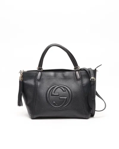 Gucci Soho Fringe Handbag In Black
