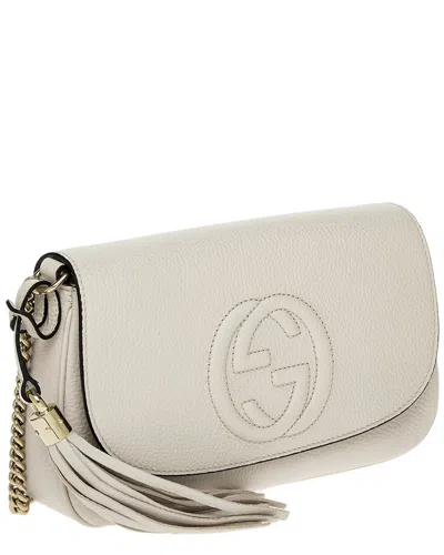 Gucci Soho Leather Crossbody In White
