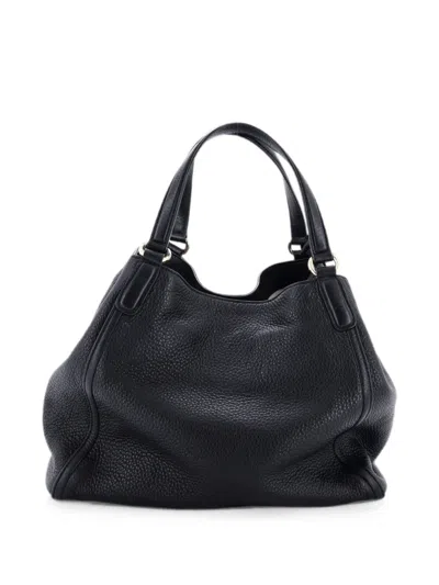 Pre-owned Gucci Soho Leather Medium Shoulder Bag In Black