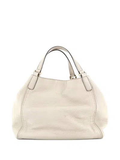 Pre-owned Gucci Soho Leather Medium Shoulder Bag In Neutral