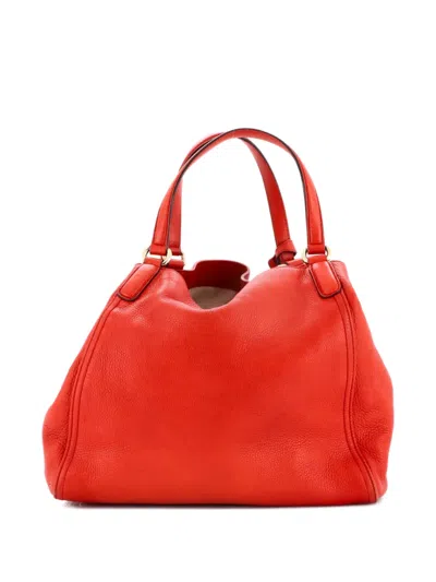 Pre-owned Gucci Soho Leather Medium Shoulder Bag In Red