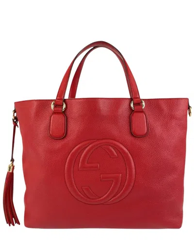 Pre-owned Gucci Soho Leather Tote Bag (authentic Pre-loved)