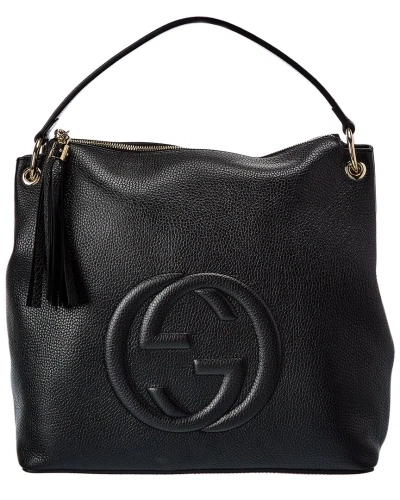 Gucci Soho Leather Tote In Black