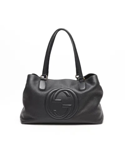 Gucci Soho Medium Working Tote In Black