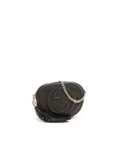 Gucci Soho Mini Chain Crossbody Bag In Black