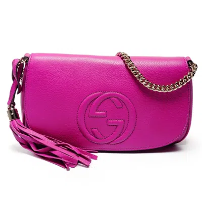 Pre-owned Gucci Soho Pink Shoulder Bag ()
