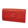 GUCCI GUCCI SOHO RED LEATHER WALLET  (PRE-OWNED)