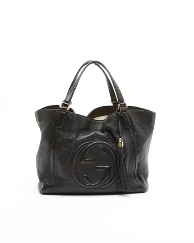 Gucci Soho Tassel Tote Bag In Black