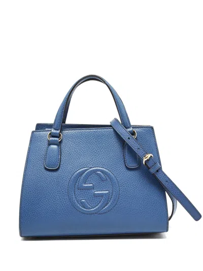 Pre-owned Gucci Soho Two-way Bag In Blue