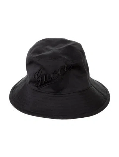 Pre-owned Gucci Solid Bucket Hat W/tags In Black