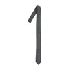 Gucci Men Solid Color Slim Tie In Gray
