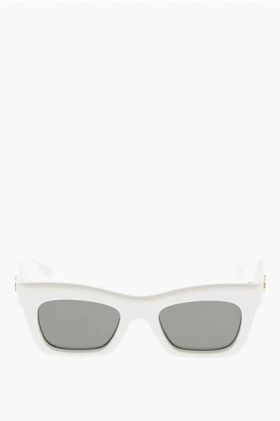 Gucci Solid Color Sunglasses With Golden Logo In White