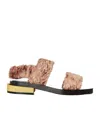 Gucci Solid Heeled Sandals In Brown