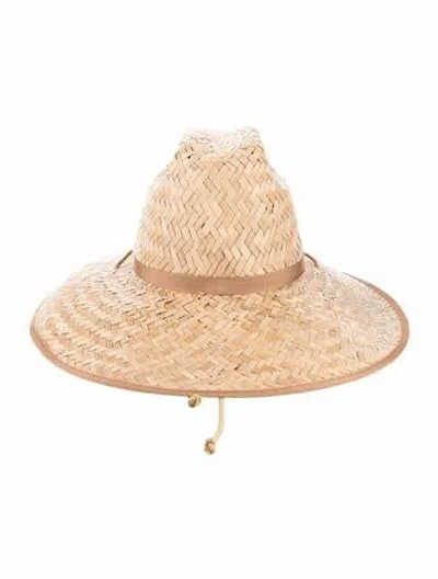 Pre-owned Gucci Solid Straw Fedora W/tags In Neutral