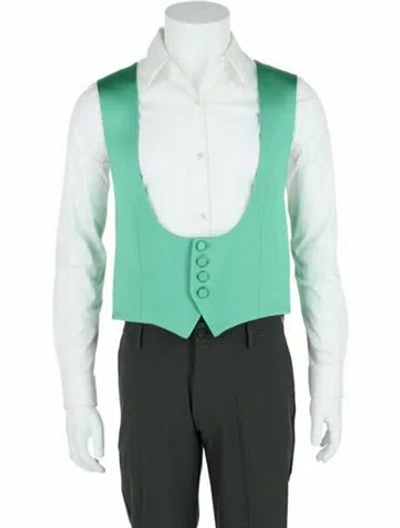 Pre-owned Gucci Solid Suit Vest W/ Tags In Green
