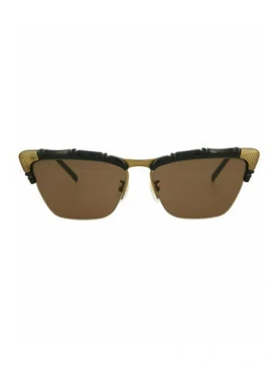 Pre-owned Gucci Solid Sunglasses W/ Tags In Black