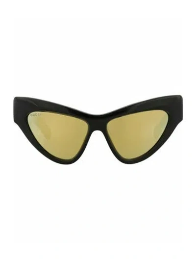 Pre-owned Gucci Solid Sunglasses W/ Tags In Black