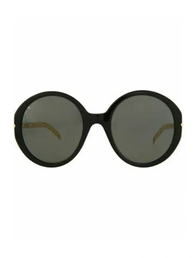 Pre-owned Gucci Solid Sunglasses W/ Tags In Black