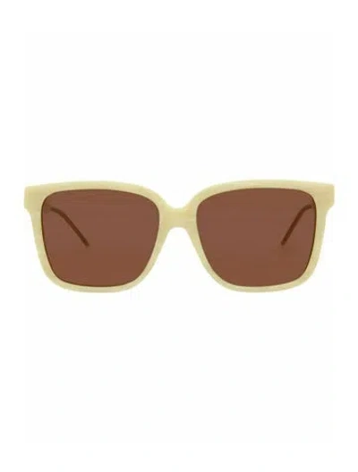 Pre-owned Gucci Solid Sunglasses W/ Tags In Brown