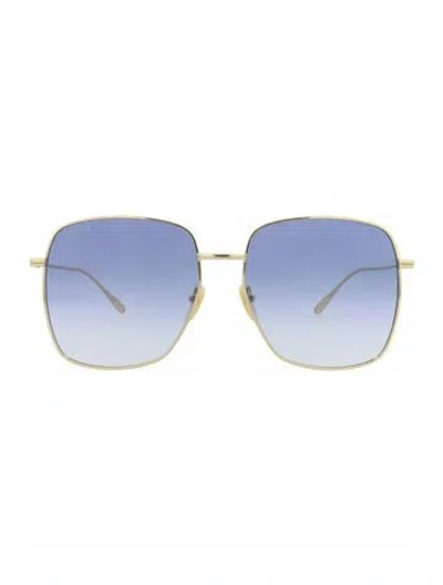 Pre-owned Gucci Solid Sunglasses W/ Tags In Gold