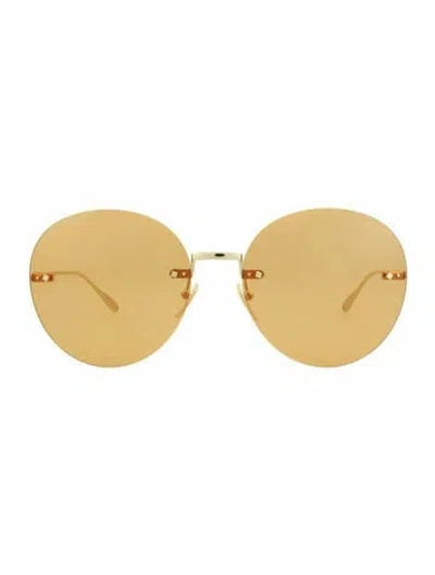 Pre-owned Gucci Solid Sunglasses W/ Tags In Gold