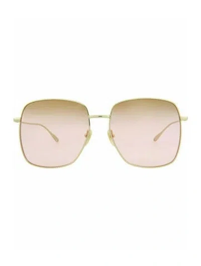 Pre-owned Gucci Solid Sunglasses W/ Tags In Gold