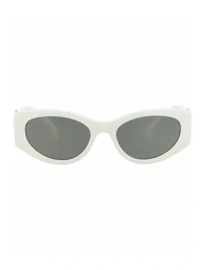 Pre-owned Gucci Solid Sunglasses W/ Tags In White