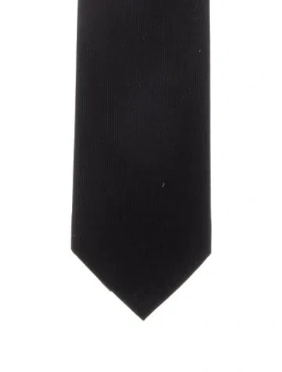 Pre-owned Gucci Solid Tie W/tags In Black