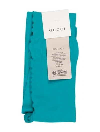 Pre-owned Gucci Solid Tights In Blue