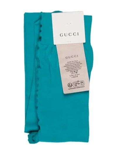 Pre-owned Gucci Solid Tights W/ Tags In Blue