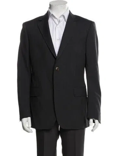 Pre-owned Gucci Solid Wool Blazer In Blue