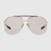 Gucci Navigator Sunglasses In Gold