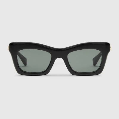 Gucci Rectangular Frame Sunglasses In Black