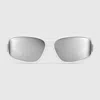 Gucci Rectangular Frame Sunglasses In Gray